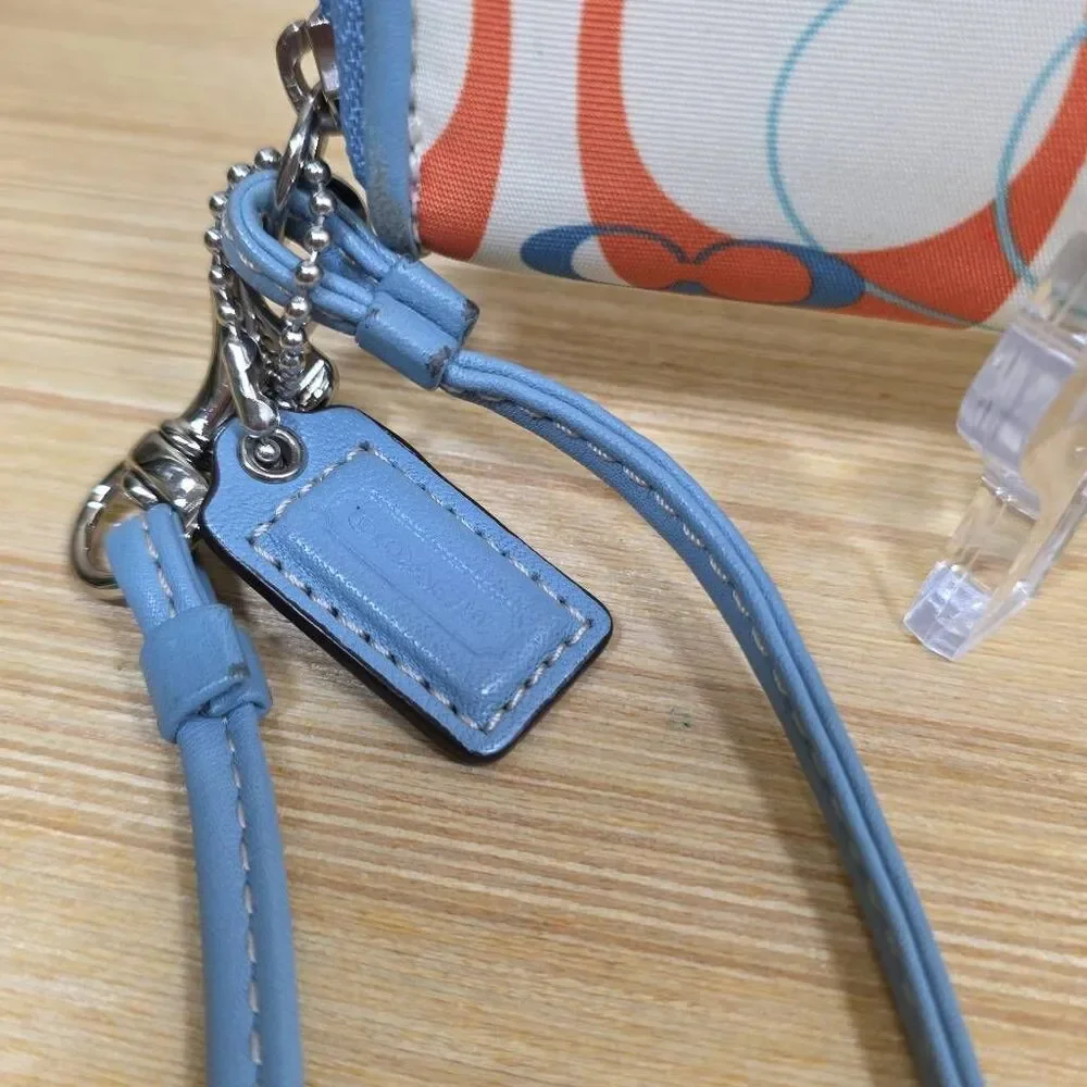 Coach Optic Butterfly Zip Around Wallet